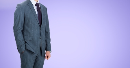 Digital composite of Businessman Torso against neutral backgroundの写真素材