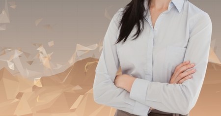 Digital composite of Businesswoman Torsoの写真素材