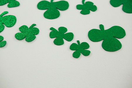 St Patricks Day shamrocks on white background