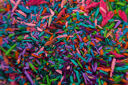 Close-up of colored pencils dustの写真素材