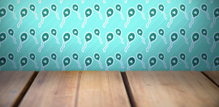 Digital composite of Patricks day wallpaper above table