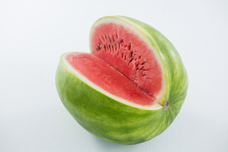 Close-up of watermelon on white background