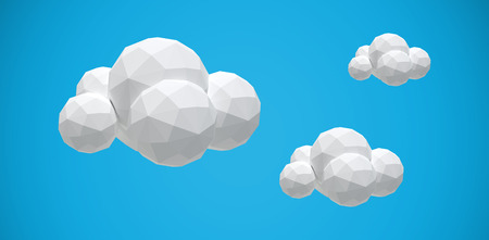 Composite image of cloud icon against blue background 3dの写真素材