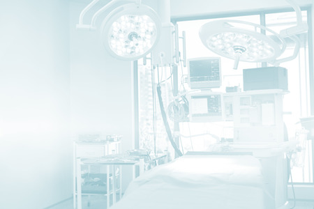 Equipment and medical devices in modern operating room at hospital 3dの写真素材