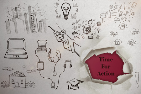 Composite image of business icons against pink background  3dの写真素材