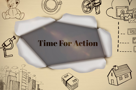 Composite image of business icons against dark grey background 3dの写真素材