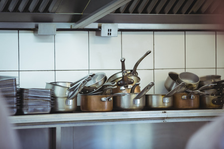 Close-up of kitchen utensils at restaurantの写真素材
