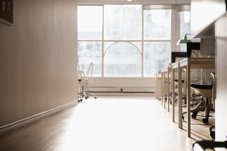 View of modern empty officeの写真素材