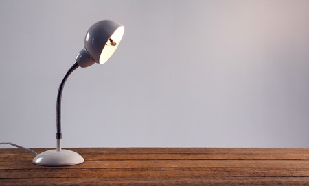 Close-up of table lamp against white backgroundの写真素材