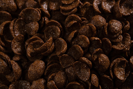 Full frame of chocolate flakes