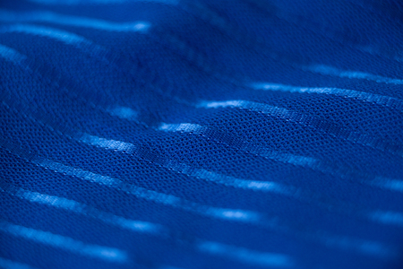 Close-up of blue textileの写真素材
