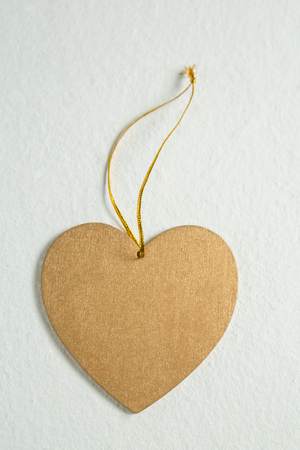 Close-up of handmade christmas decoration on white backgroundの写真素材