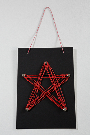 Close-up of handmade bag on white backgroundの写真素材