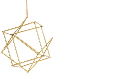 Close-up of christmas decoration against white backgroundの写真素材