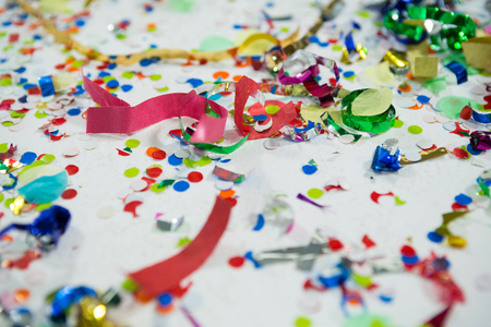Close-up of various decorations on white backgroundの写真素材