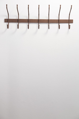 Empty hook attached on wallの写真素材