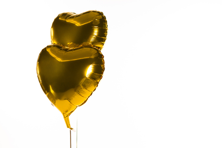 Close-up of Valentine balloons against white backgroundの写真素材