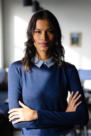 Portrait of middle eastern casual businesswoman in office. Casual office, professional, lifestyle...