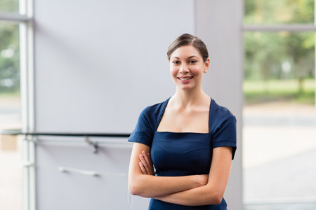 Portrait of confident and beautiful business executives at conference centre