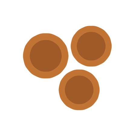 Old coins flat design icon. Vector eps10 illustration.のイラスト素材