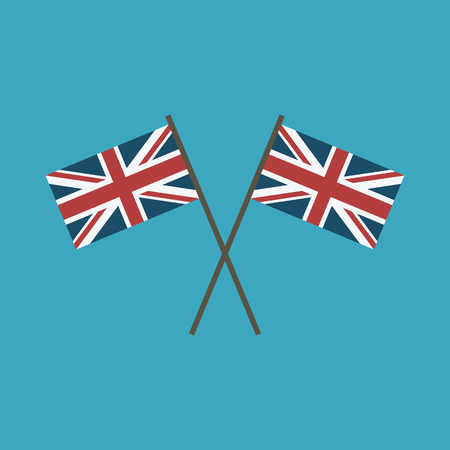 United Kingdom flag icon in flat design. Independence day or National day holiday concept.のイラスト素材