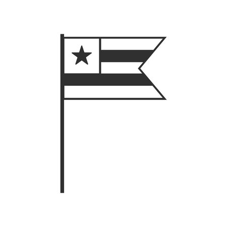 Togo flag icon in black outline flat design. Independence day or National day holiday concept.のイラスト素材