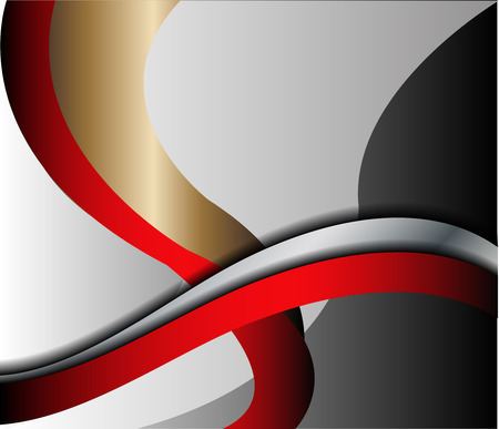 Red vector background curve line on dark gray silver space for text and graphic layers overlap messageのイラスト素材