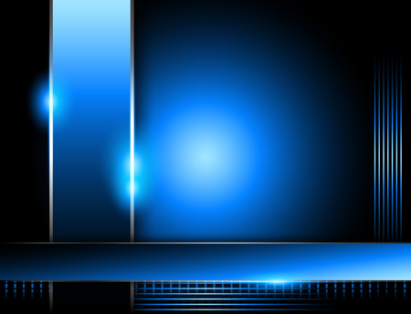 Blue background curve shadow line on space and dimension modern overlap pattern texture for text messages and website designのイラスト素材
