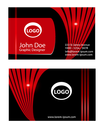 Red creative business cardsのイラスト素材