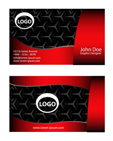 Black red Business Cardのイラスト素材