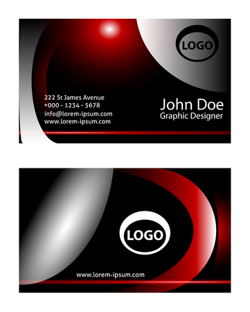 Black red Business Cardのイラスト素材