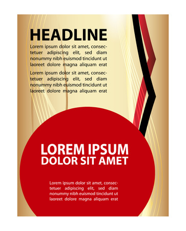 Presentation of flyer design content backgroundのイラスト素材