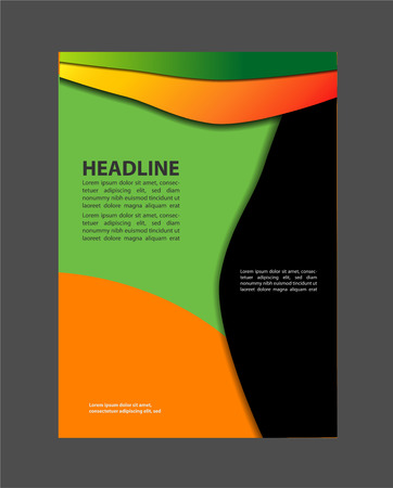 Vector Brochure design Flyer Layout templates, design technologyのイラスト素材