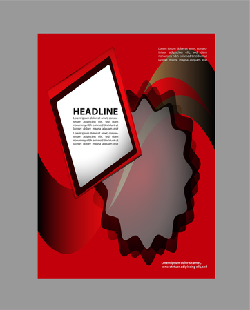 Magazine, flyer, brochure design and print layout template coverのイラスト素材