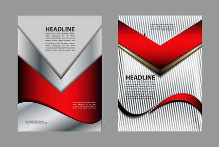 Abstract blue and orange background with wave - design brochure or flyerのイラスト素材