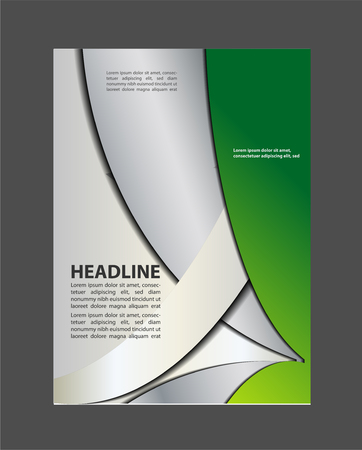 Tri-fold Brochure Business Theme Catalog Vector Concept Design and Templateのイラスト素材