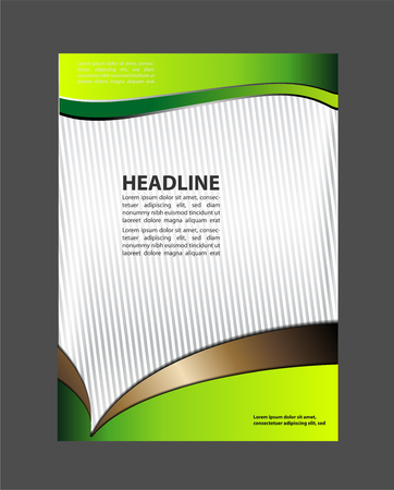 Vector flyer design elements and place for text blackのイラスト素材