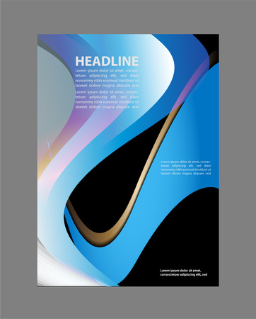 Magazine, flyer, brochure design and print layout templates cover, vector illustrationのイラスト素材