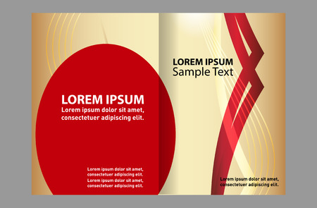 Wavy Abstract bi-fold Brochure Templateのイラスト素材