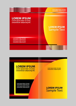 Bi-Fold Corporate Business Store Brochure Design Mock up &のイラスト素材