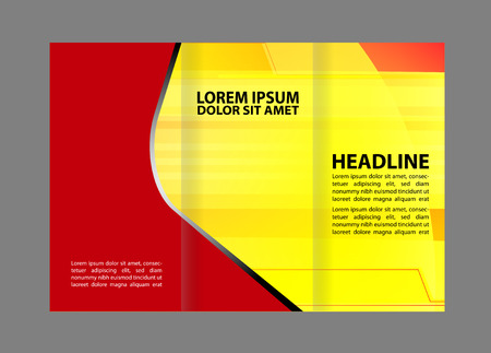 Tri-fold brochure empty vector template design print, bright violet trifold flyer or bookletのイラスト素材