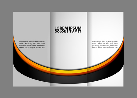 waves curves abstract brochure design template setのイラスト素材