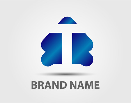 Letter T logo icon design template elementsのイラスト素材