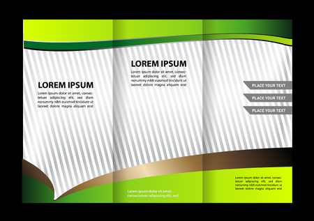 Professional Business Trifold Brochure, Flyer design template or with free space for your image.のイラスト素材