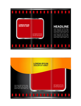 Tri-fold Brochure Design Templates and Catalog Vectorのイラスト素材