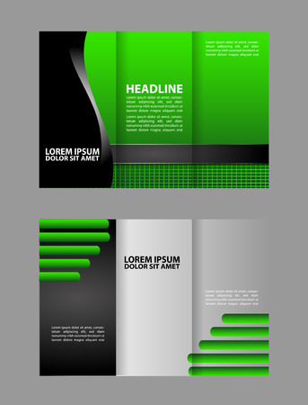 Tri fold brochure template design pizza store vector illustrationのイラスト素材