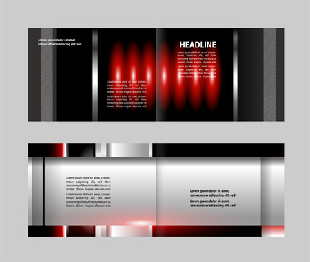 Vector brochure, flyer, magazine cover & poster template. Two (2) Pages.のイラスト素材