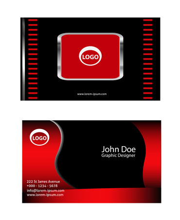 Horizontal business cardのイラスト素材