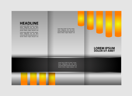 waves curves abstract brochure design template setのイラスト素材
