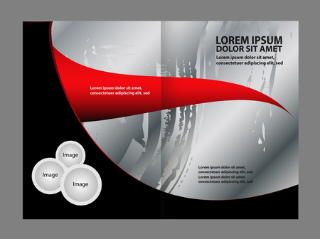 Wavy Abstract bi-fold Brochure Templateのイラスト素材